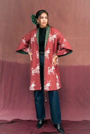 Gond Reversible Kimono Jacket