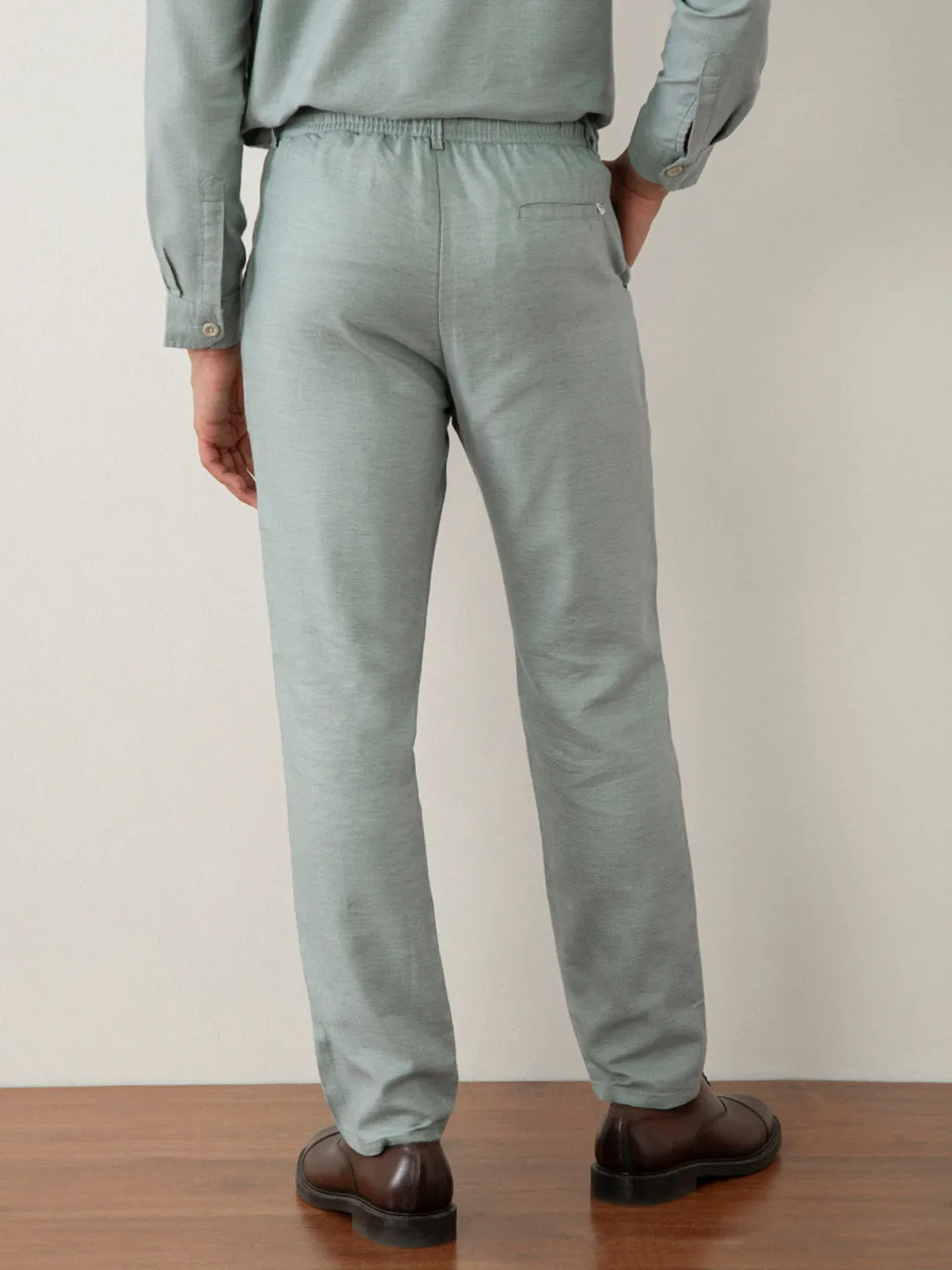 Green Cotton Lightweight Pants