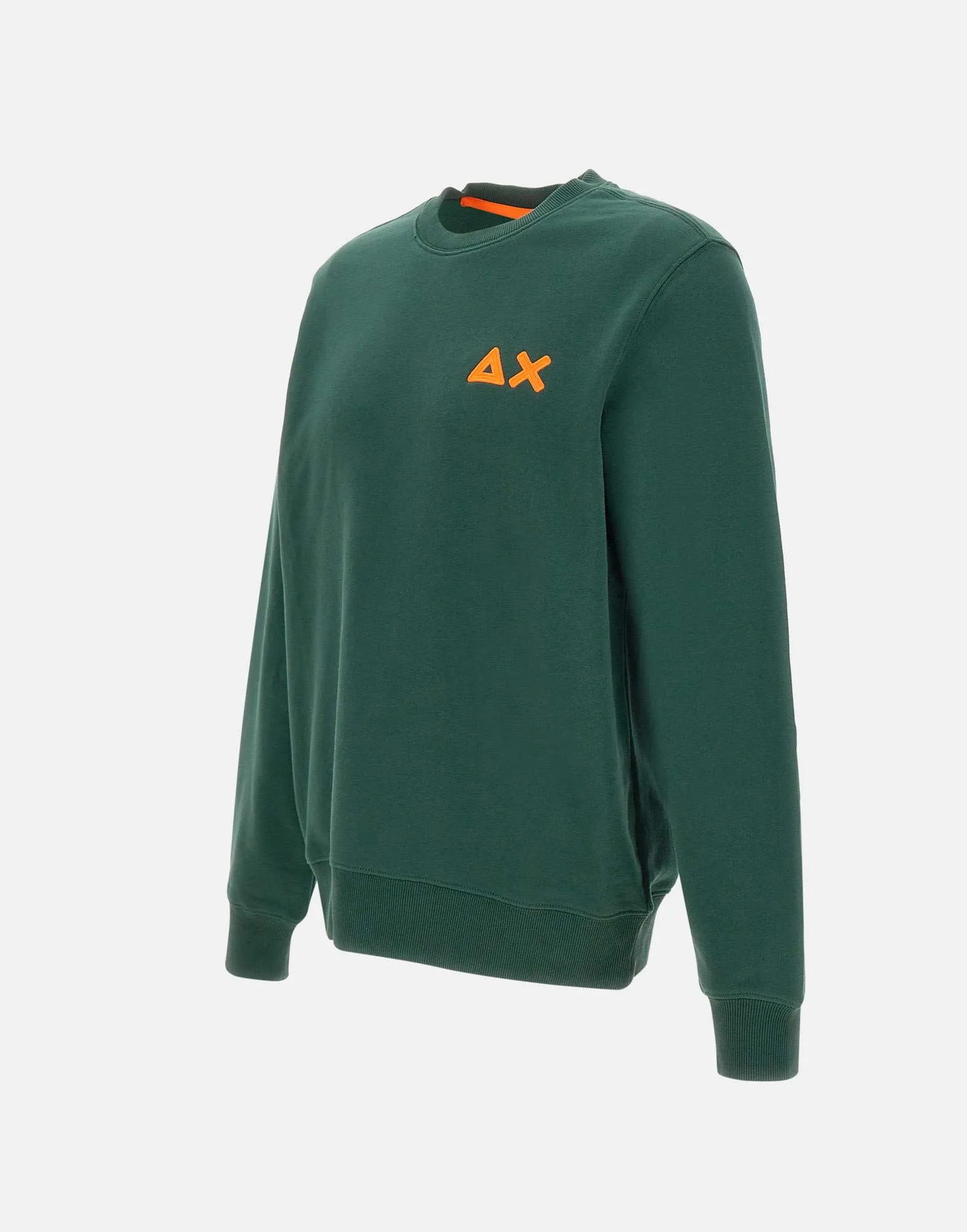 Green Round Patch Sweatshirt for Men