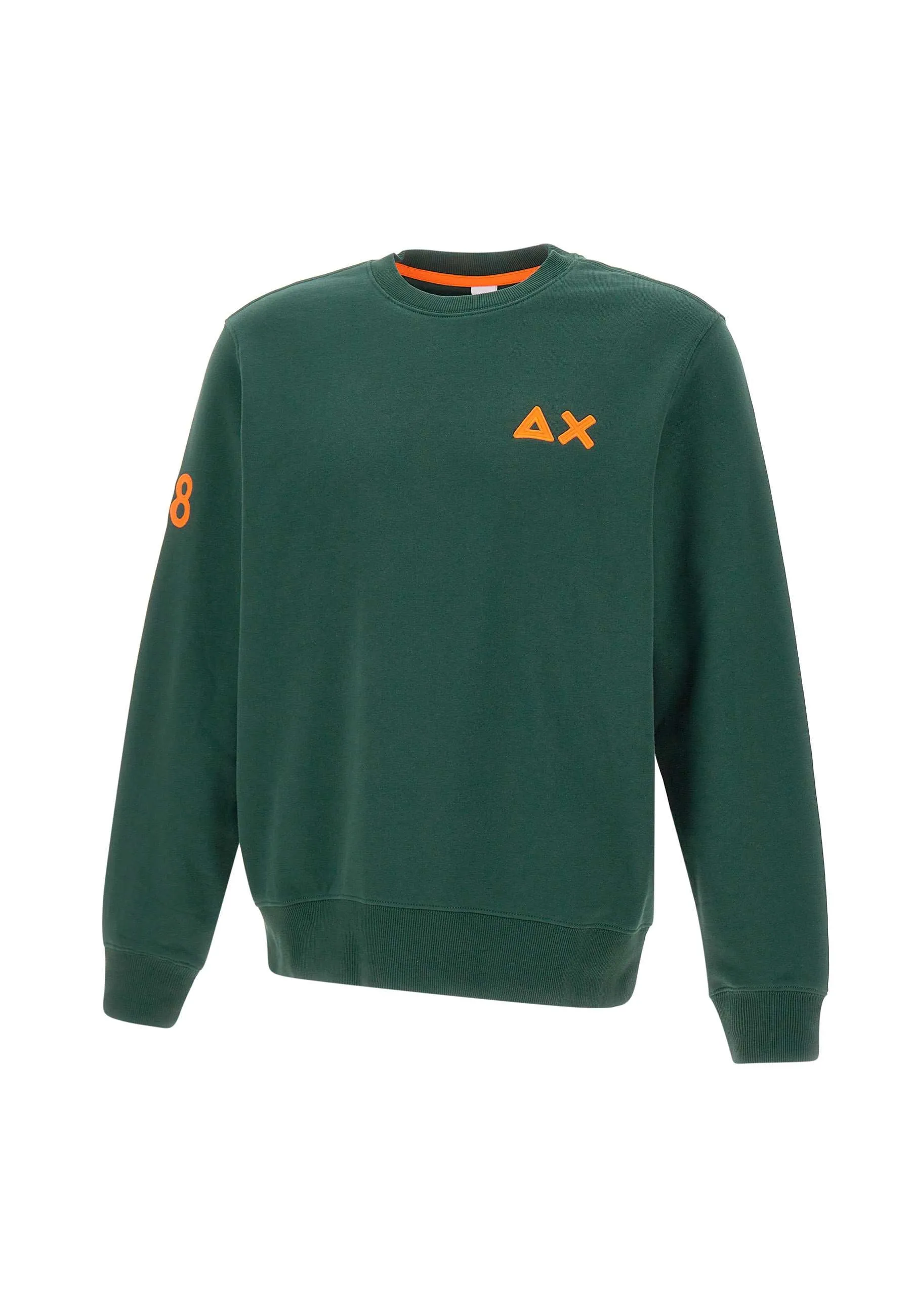 Green Round Patch Sweatshirt for Men