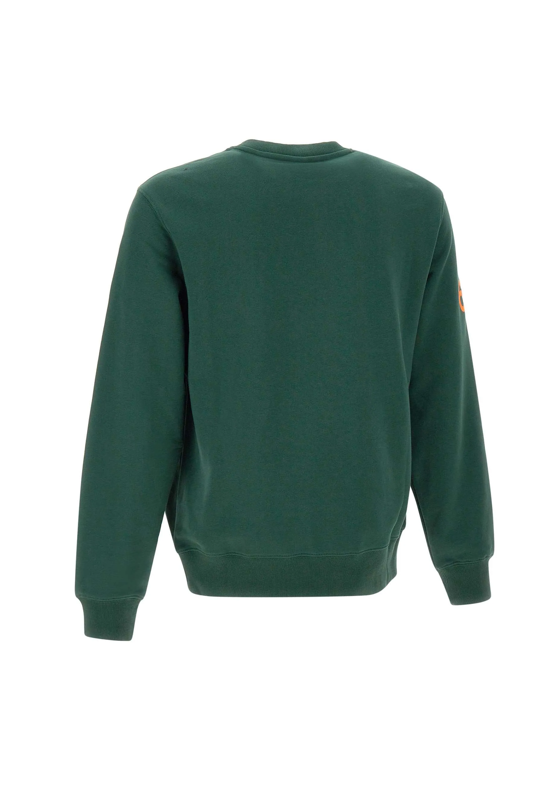 Green Round Patch Sweatshirt for Men