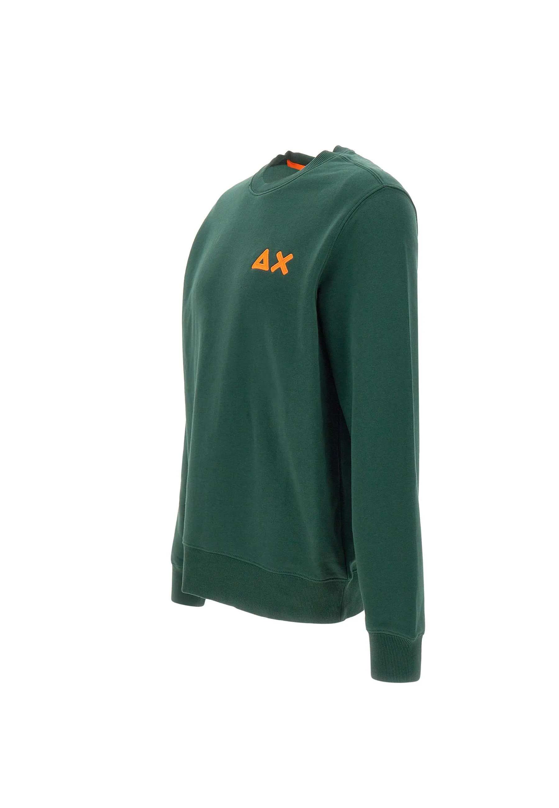 Green Round Patch Sweatshirt for Men