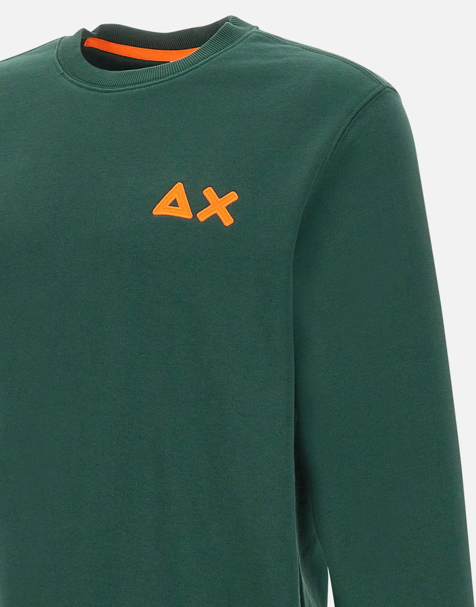 Green Round Patch Sweatshirt for Men