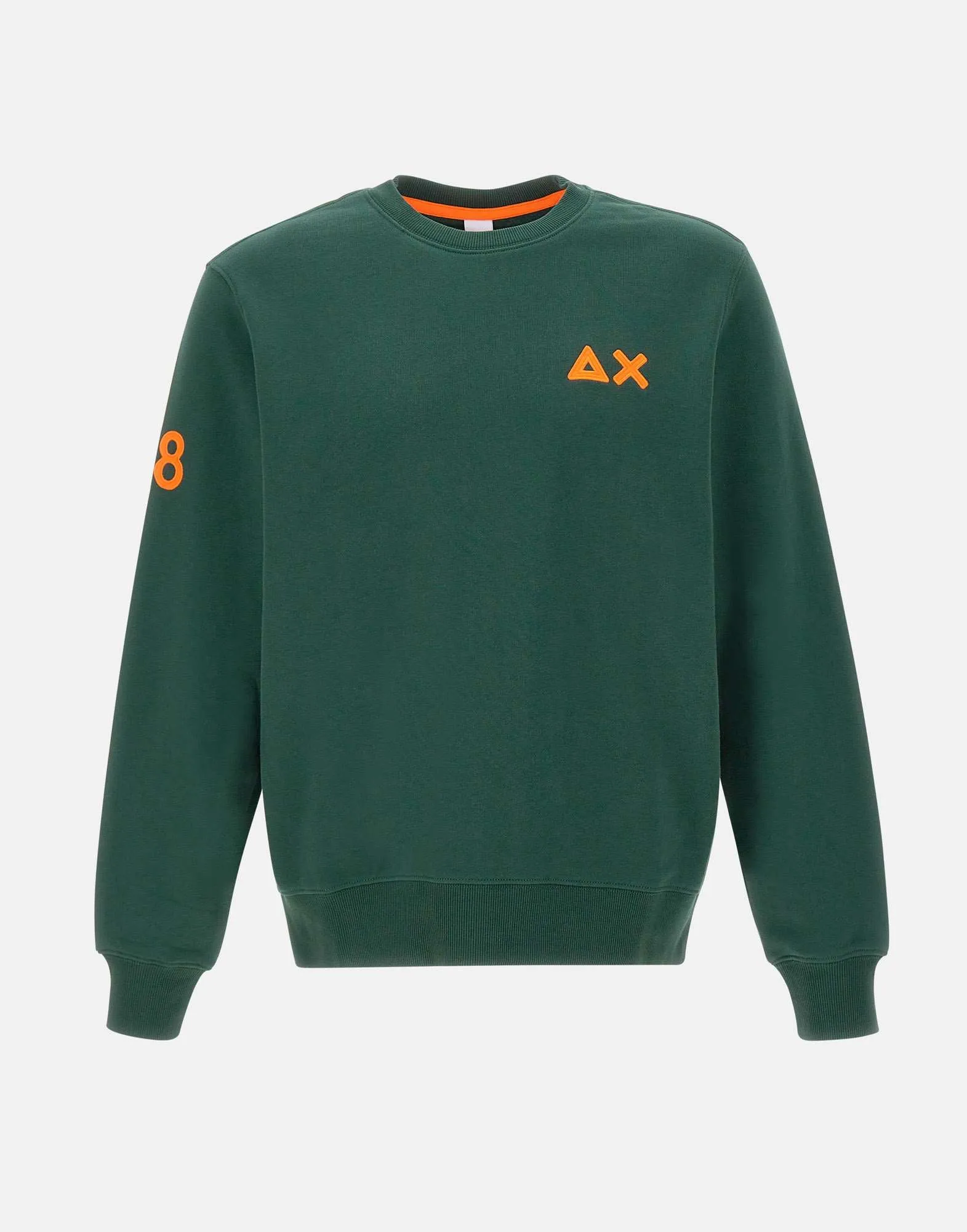 Green Round Patch Sweatshirt for Men