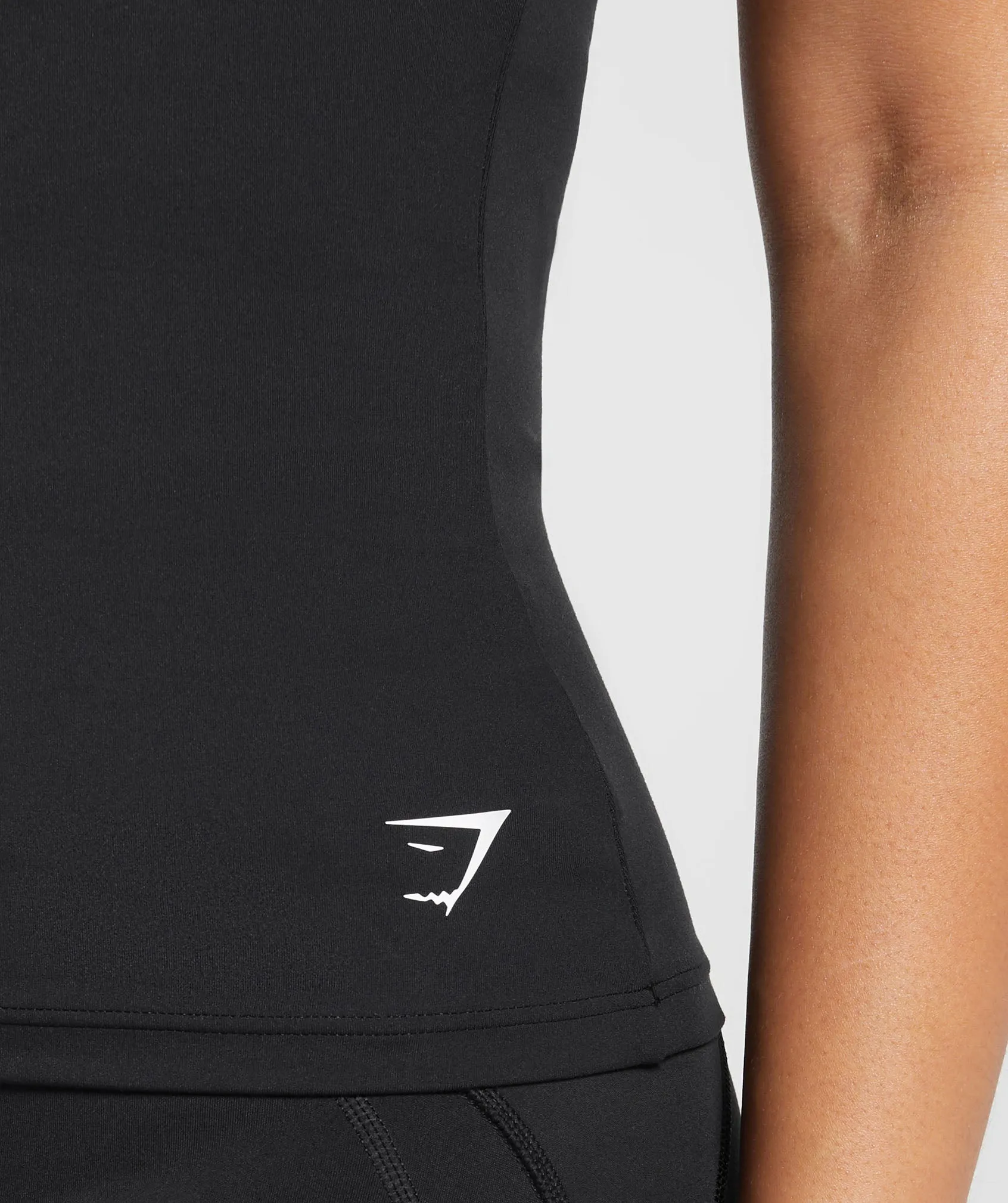 Gymshark Asymmetric Shelf Tank - Black