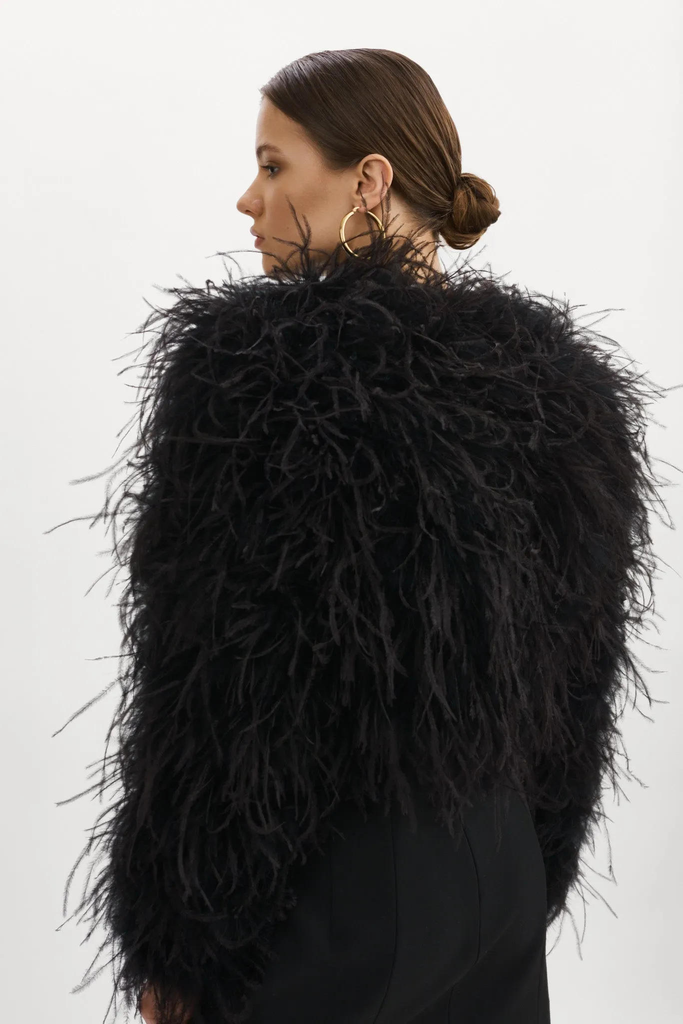 HALLIE | Ostrich Feather Jacket