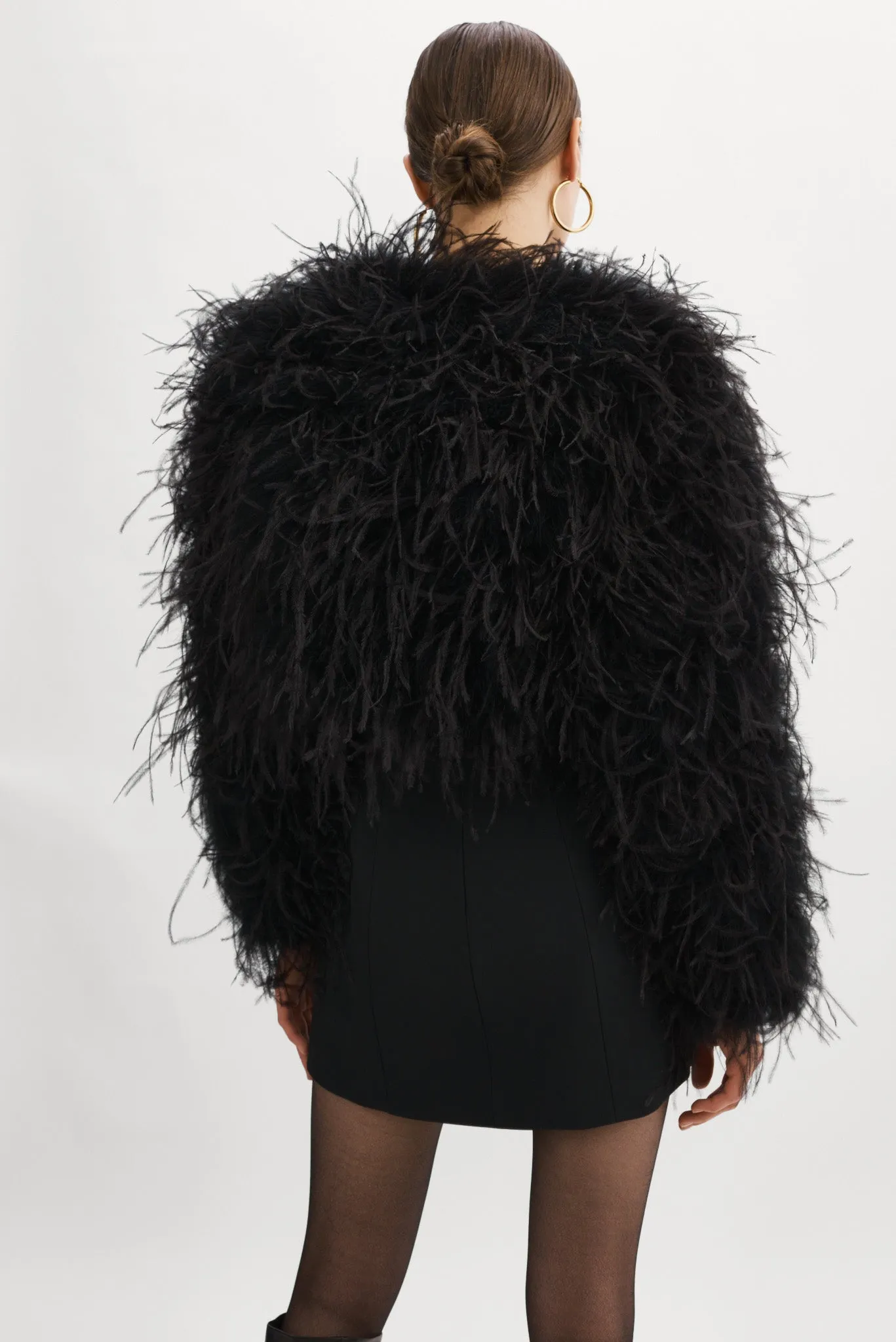 HALLIE | Ostrich Feather Jacket