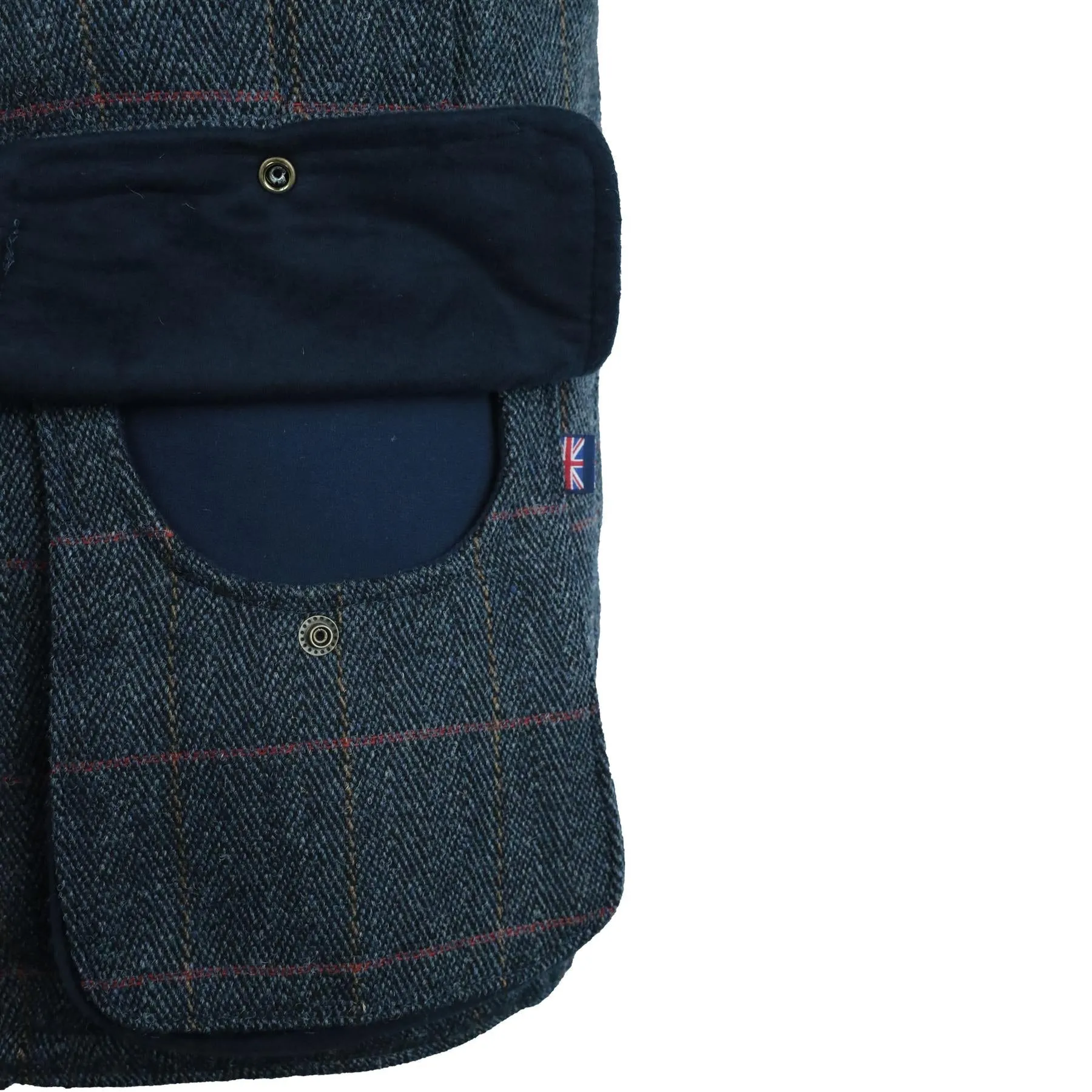 Hazy Blue Tweed Mens Bodywarmer Waistcoat