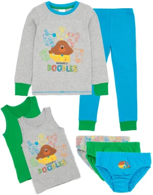 Hey Duggee 7 Piece Pyjamas Set Kids T-Shirt Leggings Vests Underwear Pants