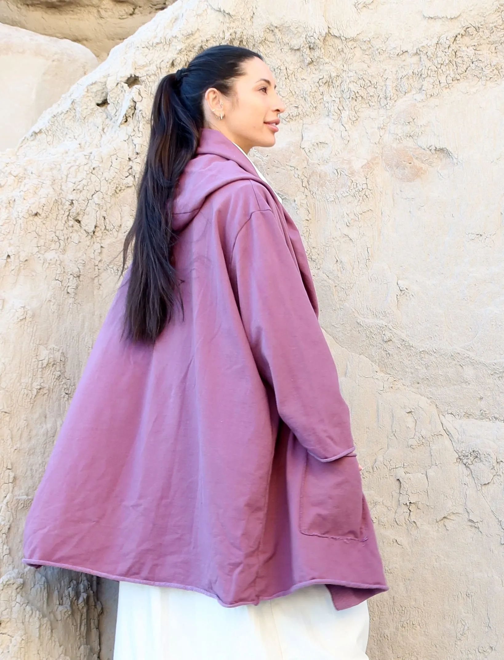 Hooded Winter Cocoon Tunic Jacket