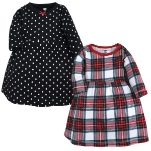 Hudson Baby Cotton Dresses, White Tartan