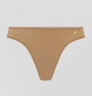 Invisible microfibre thong [Mocha]