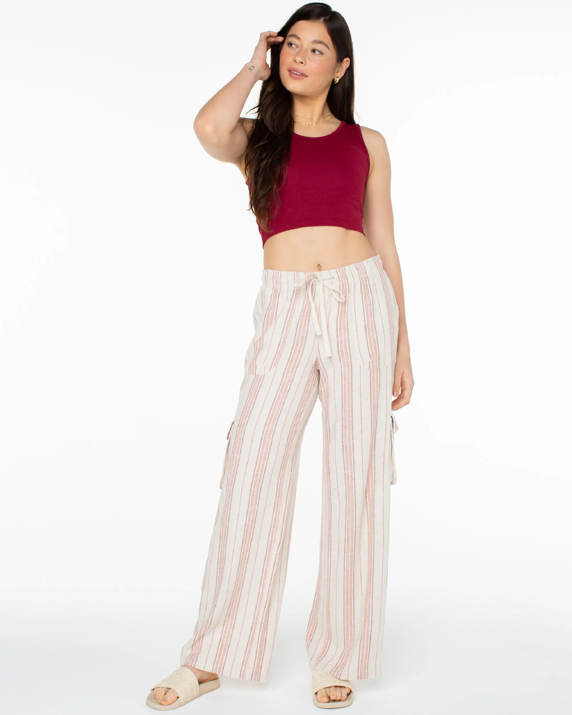 Lagoon Pull-On Pants - Pink Champagne