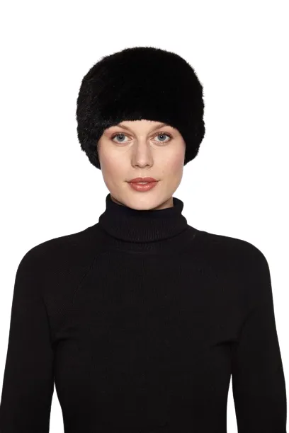 Linda Richards Mink Headband HB-03 | Black