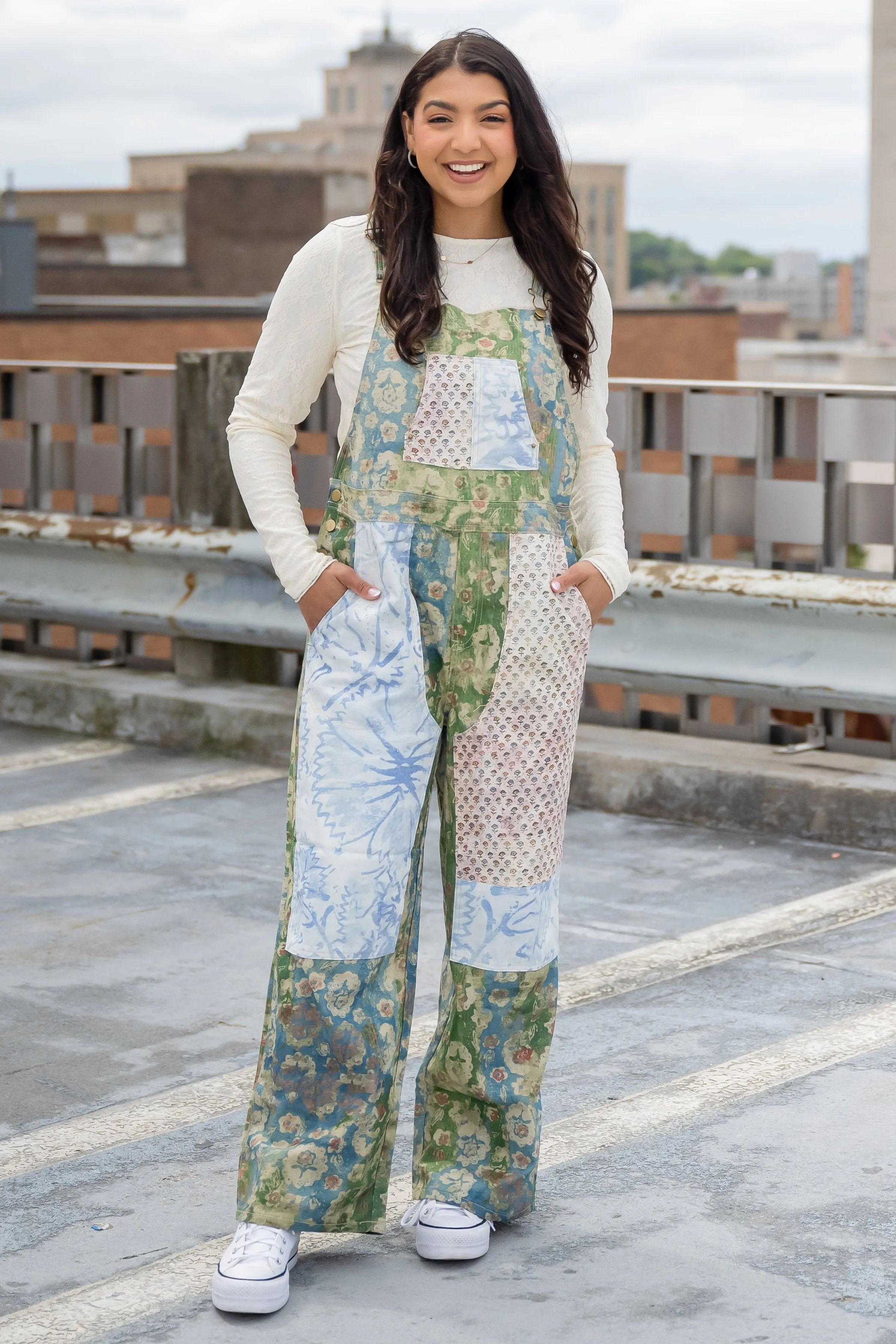 Marley Patchwork Overalls - FINAL SALE