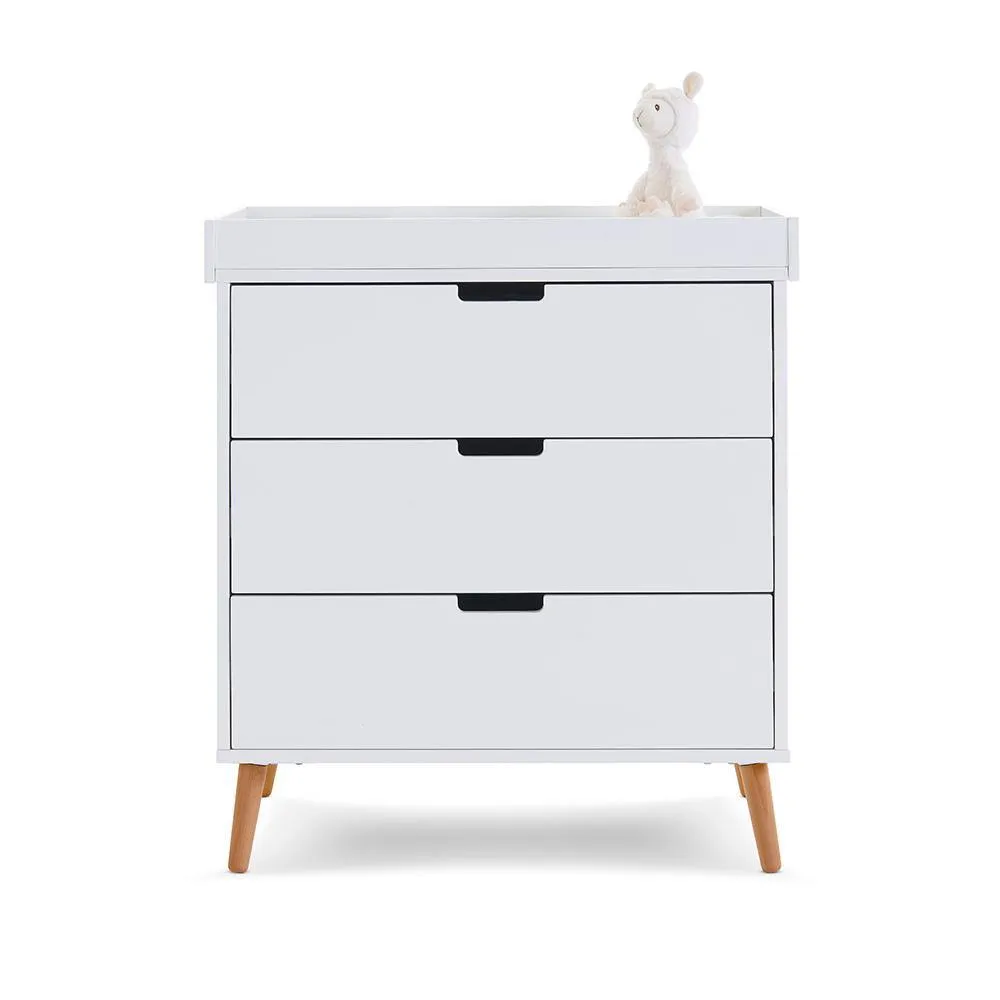 Maya Mini 2 Piece Nursery Furniture Set - White & Natural