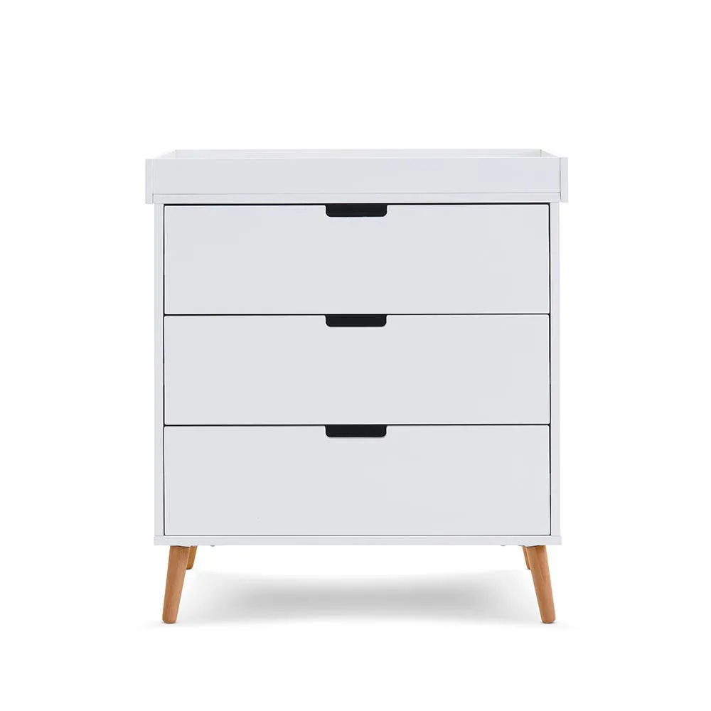 Maya Mini 2 Piece Nursery Furniture Set - White & Natural