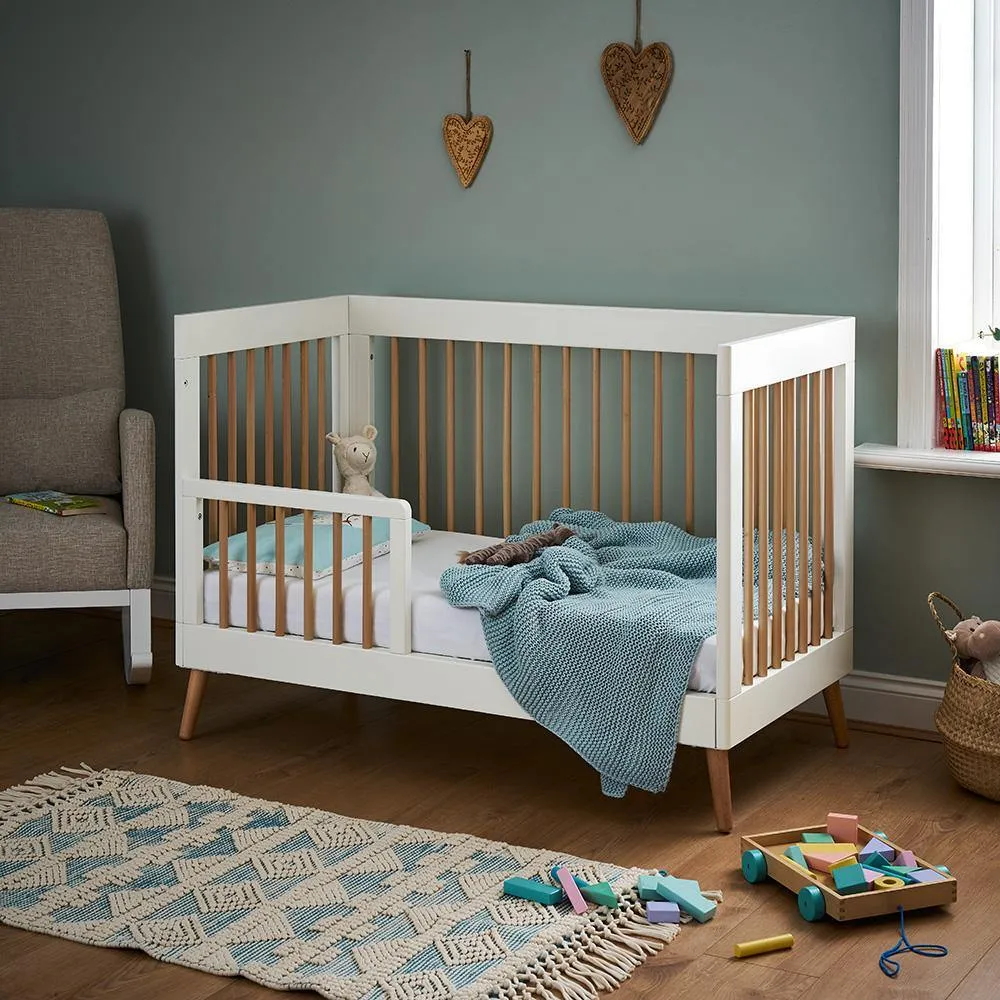 Maya Mini 2 Piece Nursery Furniture Set - White & Natural