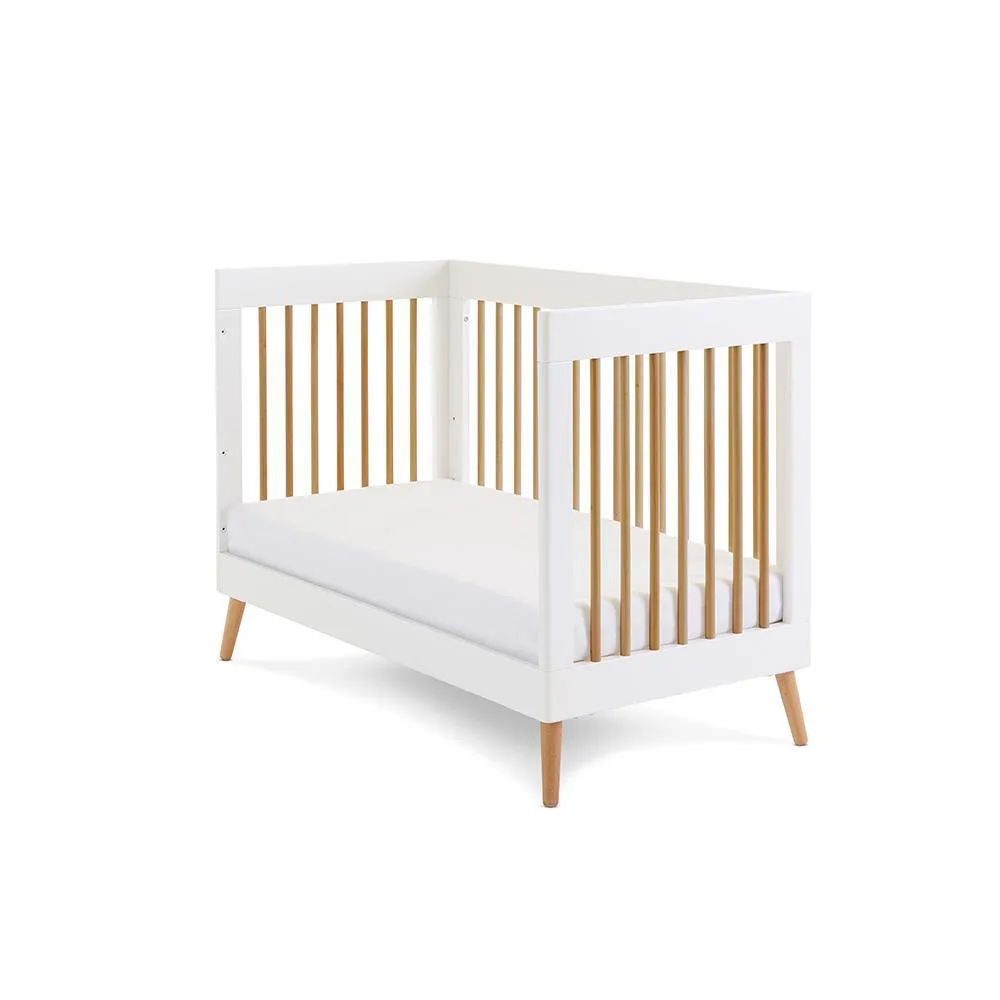 Maya Mini 2 Piece Nursery Furniture Set - White & Natural