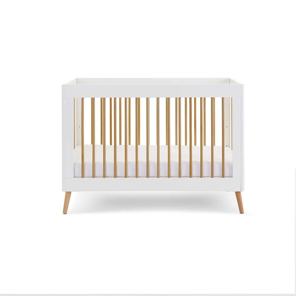 Maya Mini 2 Piece Nursery Furniture Set - White & Natural