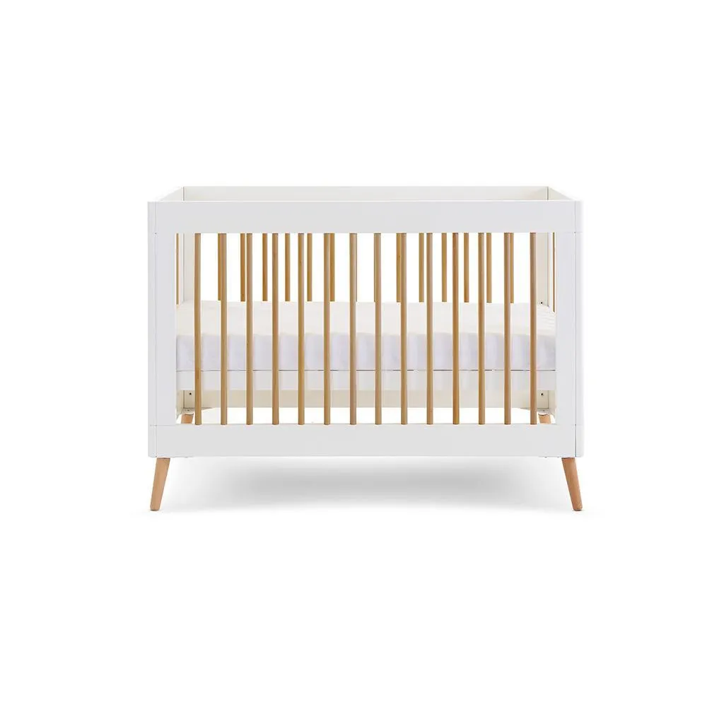 Maya Mini 2 Piece Nursery Furniture Set - White & Natural