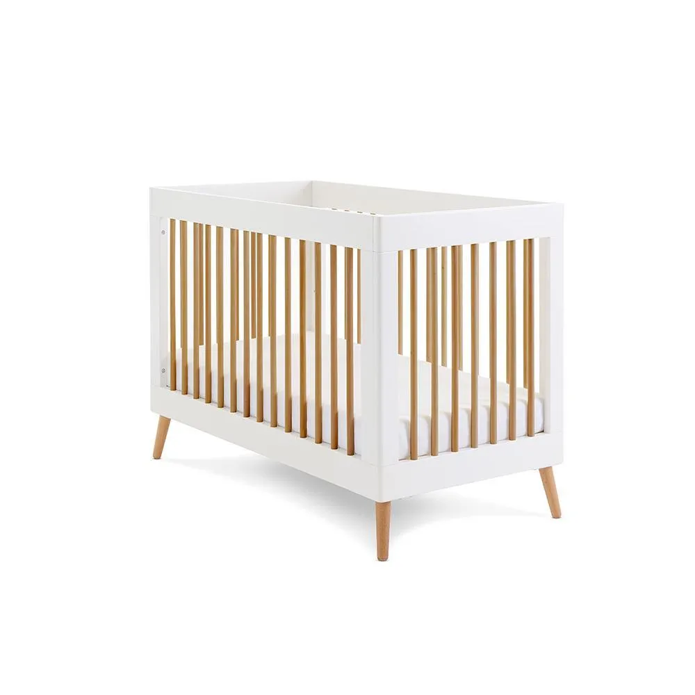 Maya Mini 2 Piece Nursery Furniture Set - White & Natural