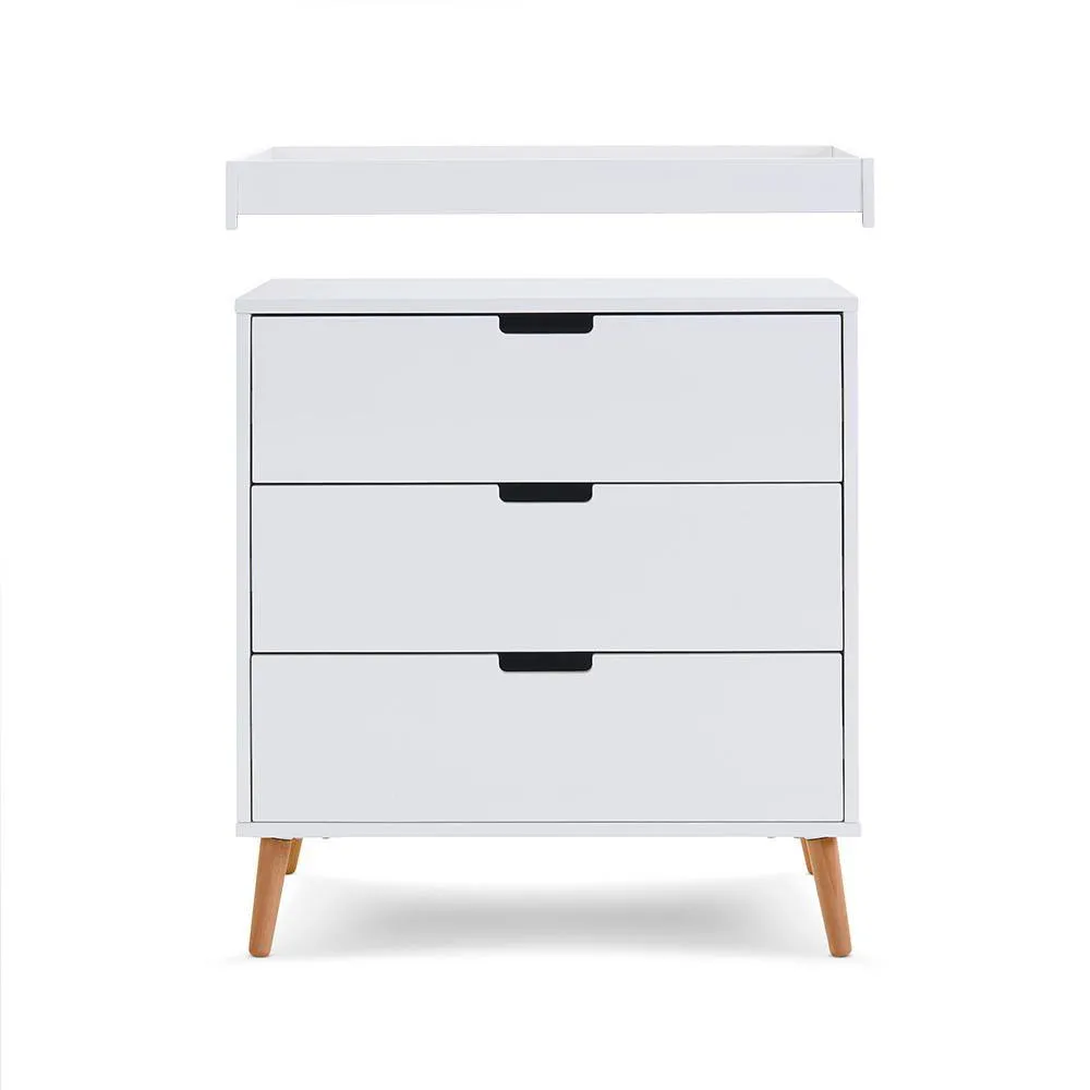 Maya Mini 2 Piece Nursery Furniture Set - White & Natural