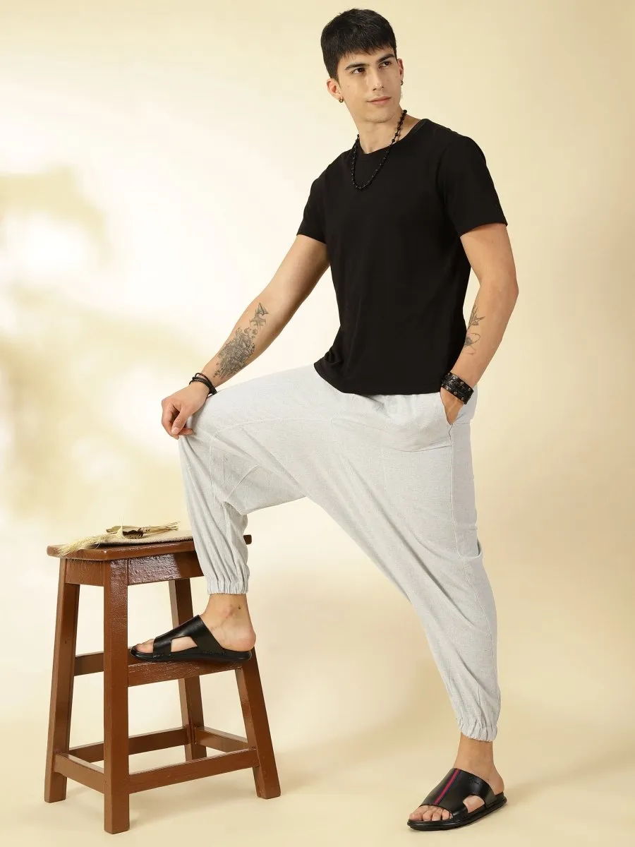 Men's Harem Pant | Melange Grey | Fits Waist Size 28" to 36"