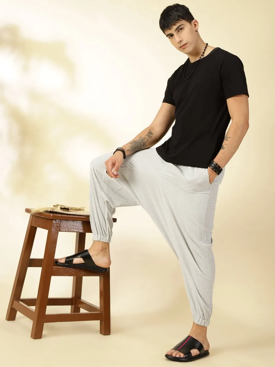 Men's Harem Pant | Melange Grey | Fits Waist Size 28" to 36"