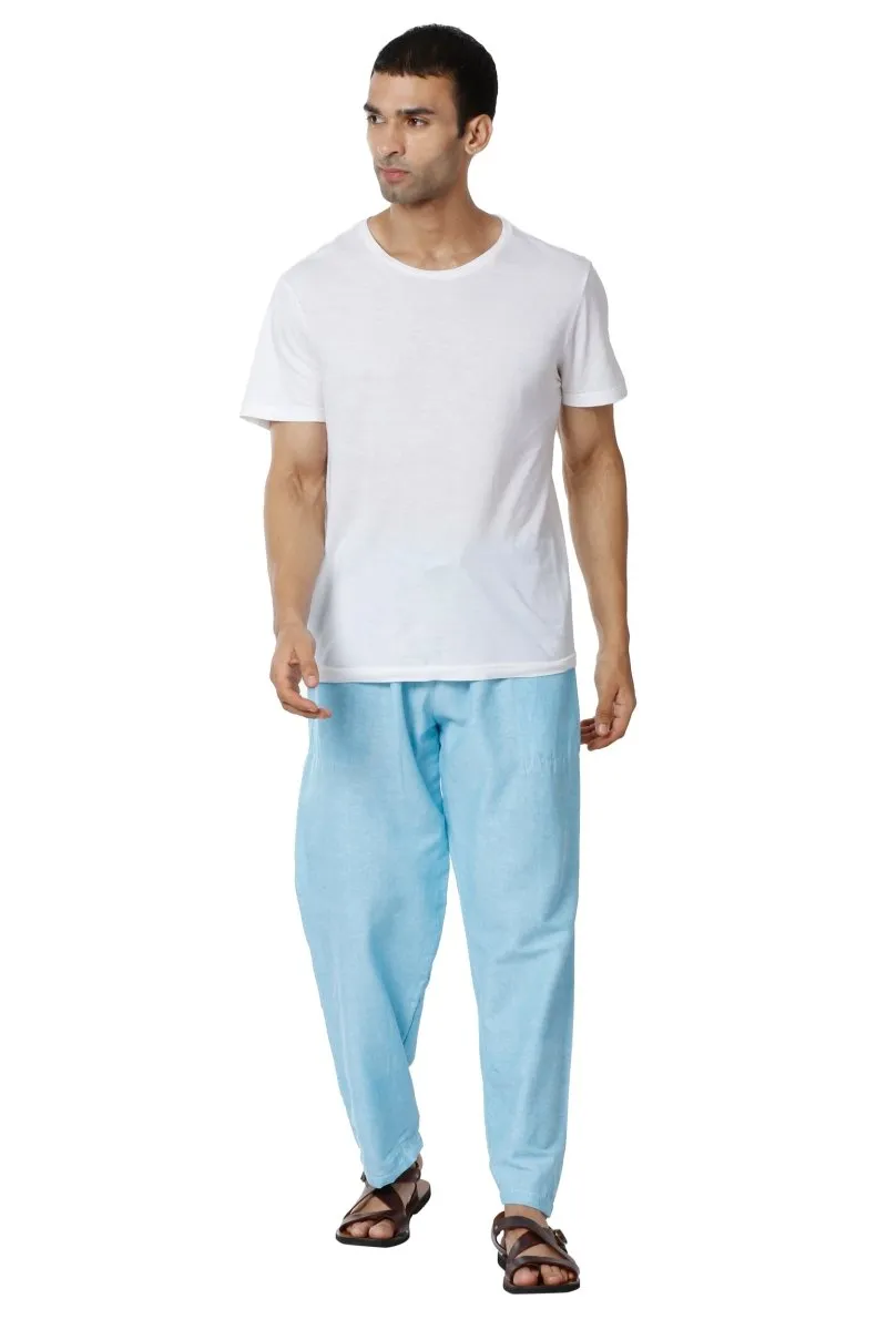 Men's Lounge Pants | Sky Blue | Fits Waist Size 28" to 36"