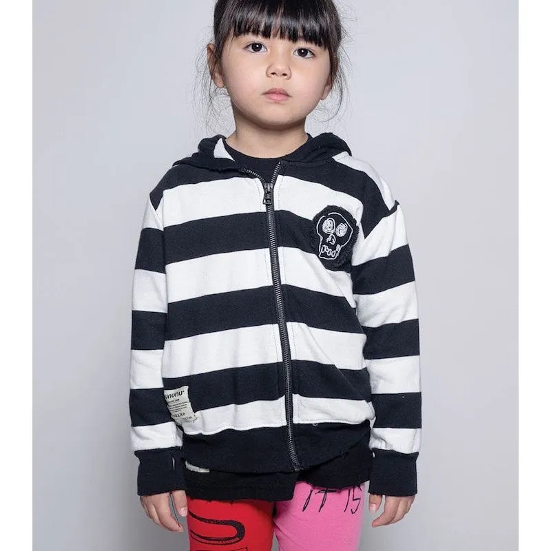 NUNUNU Striped Zip Hoodie