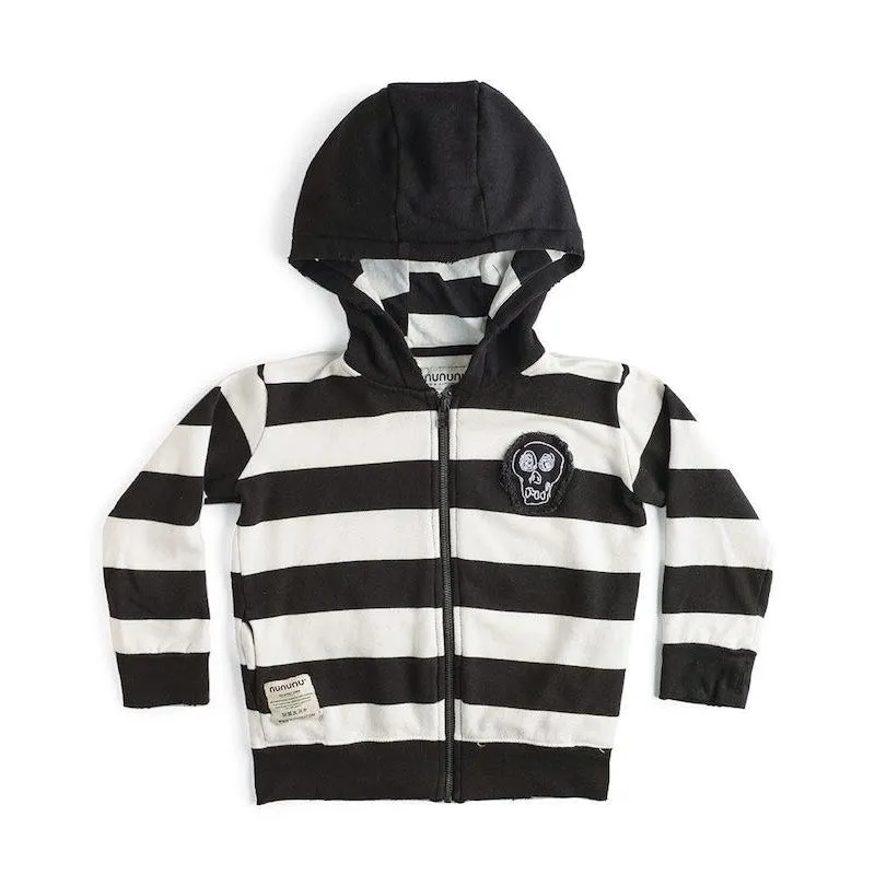 NUNUNU Striped Zip Hoodie