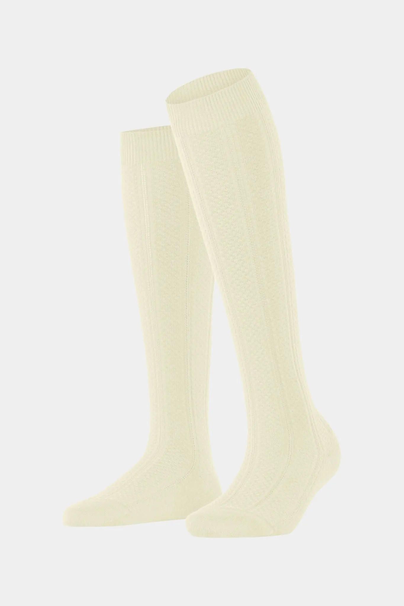 Off-White Needlepoint Knee High