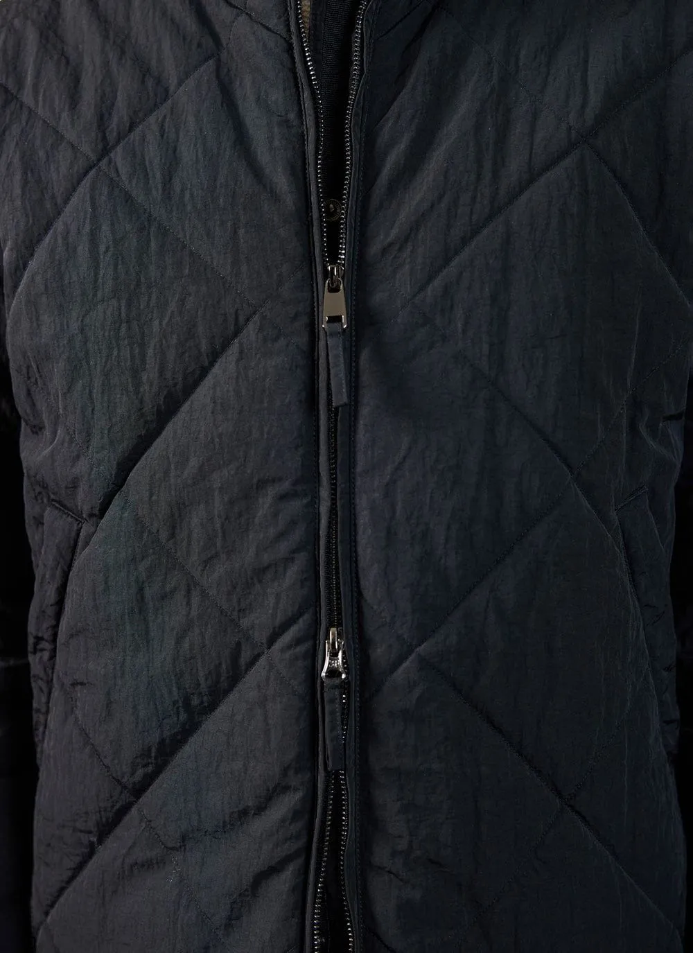 Quilted Jacket | Internal Pockets | Black