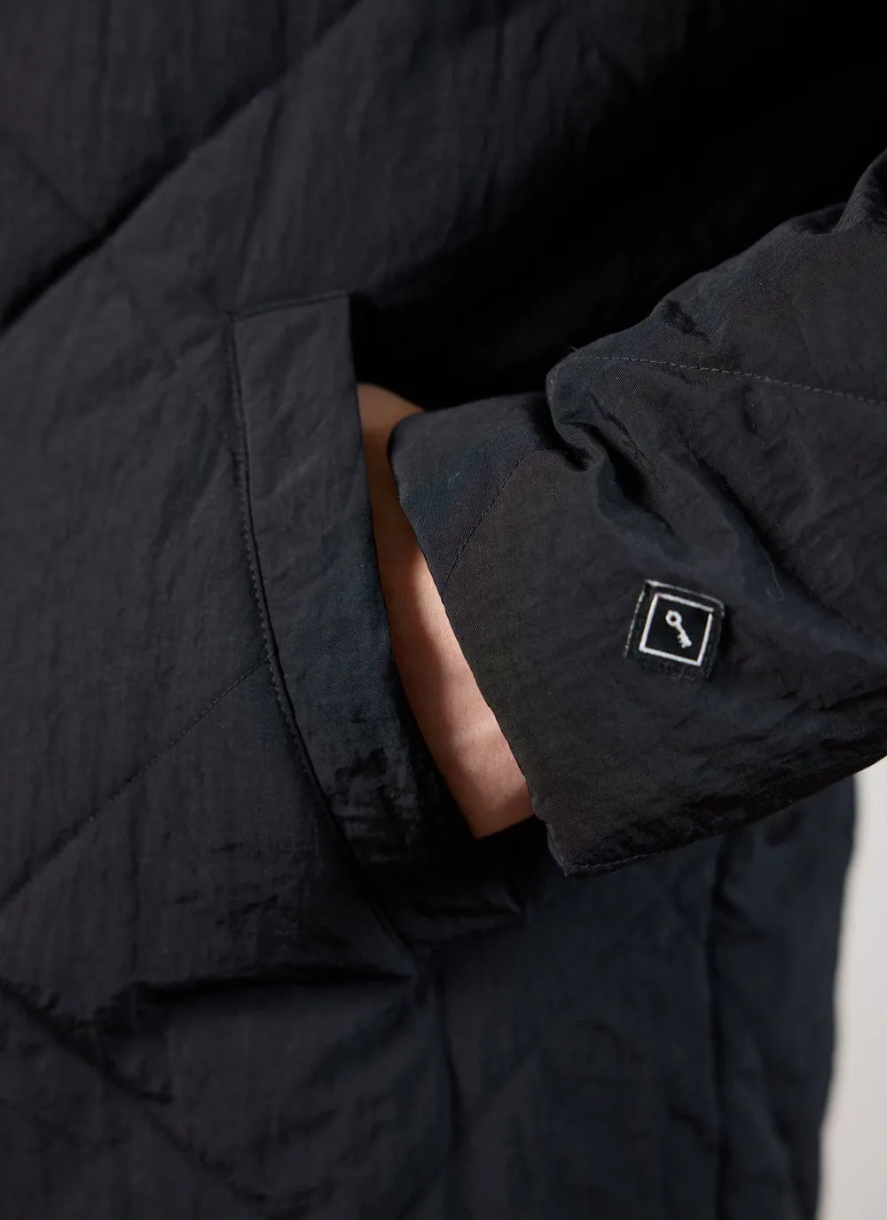 Quilted Jacket | Internal Pockets | Black