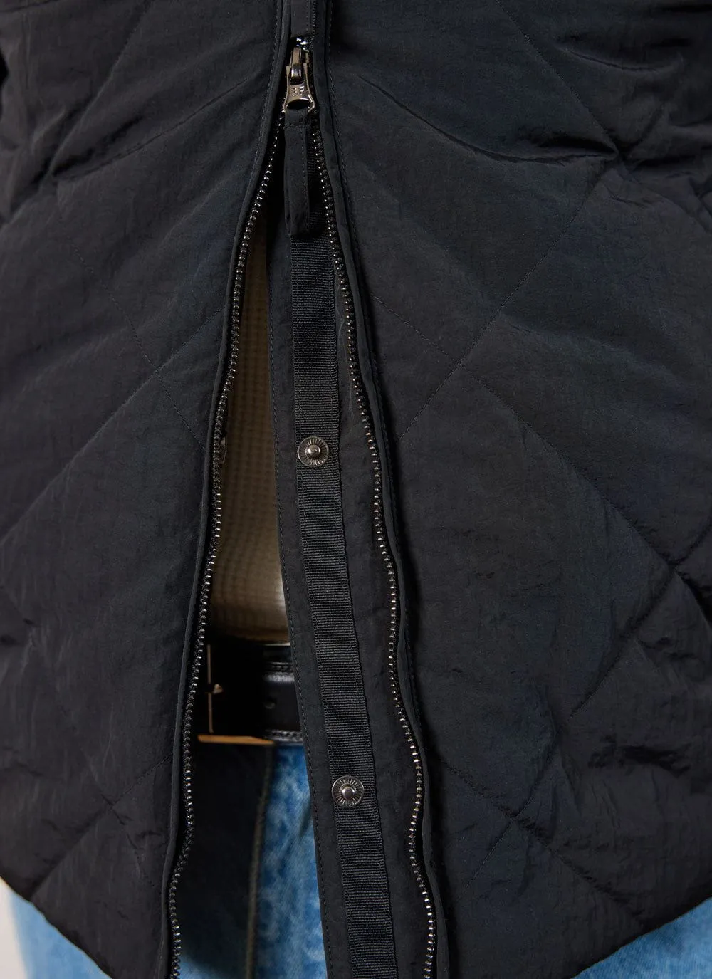 Quilted Jacket | Internal Pockets | Black