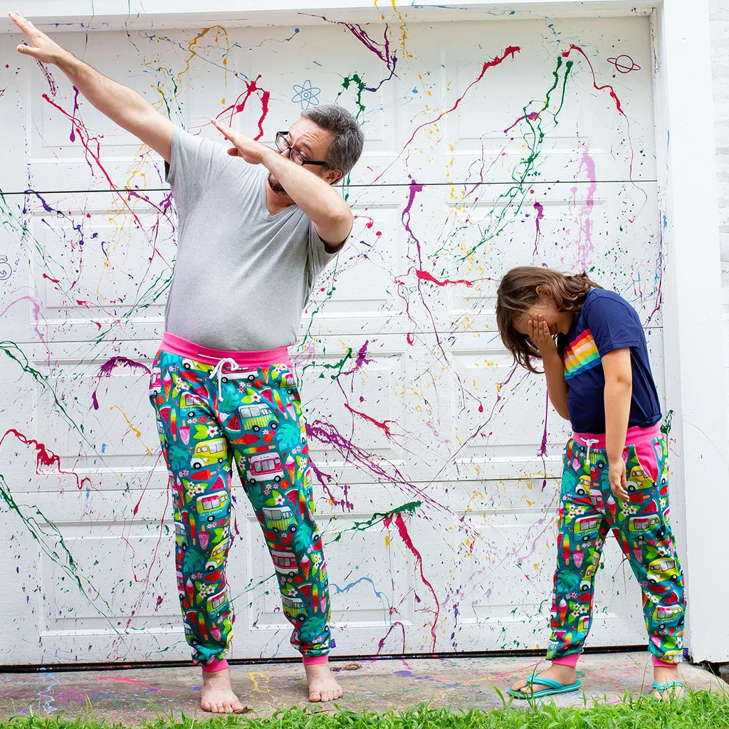 "Anything is Popsicle" Adult Ice Cream Trucks French Terry Jogger Pants