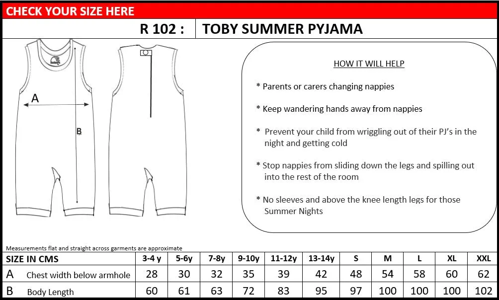 R102 Summer Pyjama Short Leg (Adults)