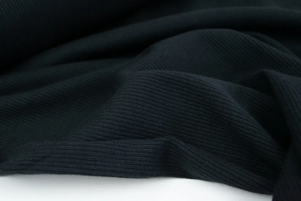 Ribbed Cotton Jersey - Black