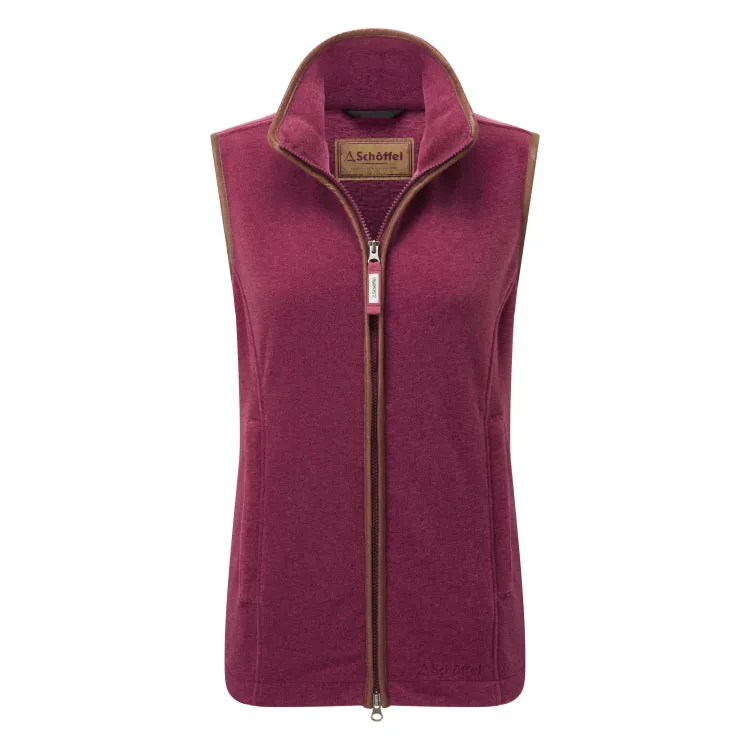 Schoffel Ladies Lyndon Fleece Gilet - Mulberry