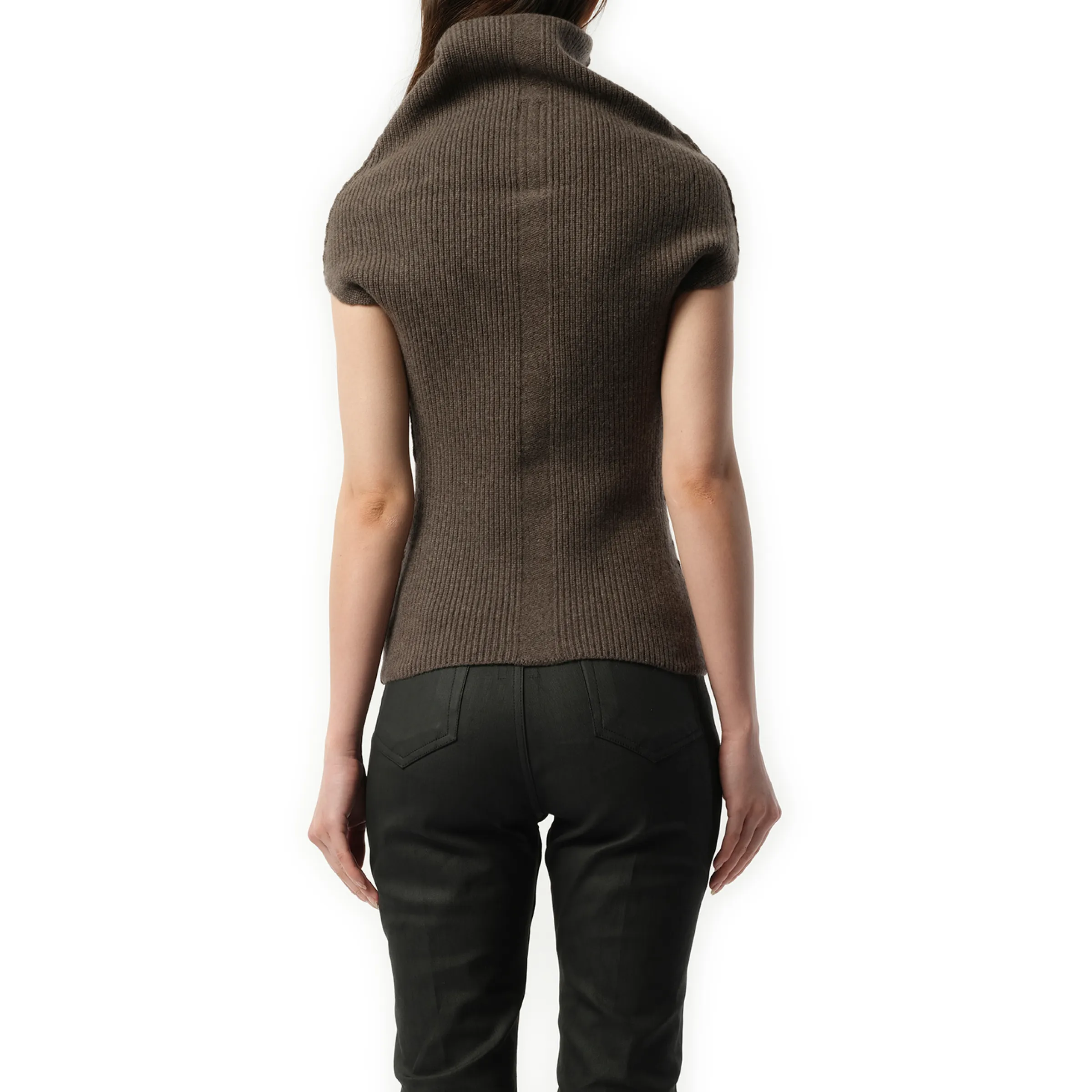 Sleeveless Crater Knit Sweater in Dust