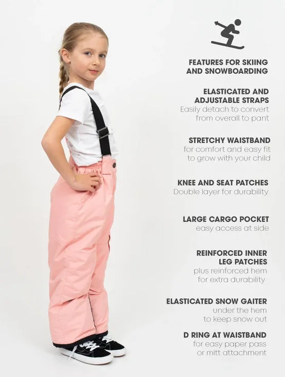 Snowrider Convertible Ski Overalls - Apricot Blush