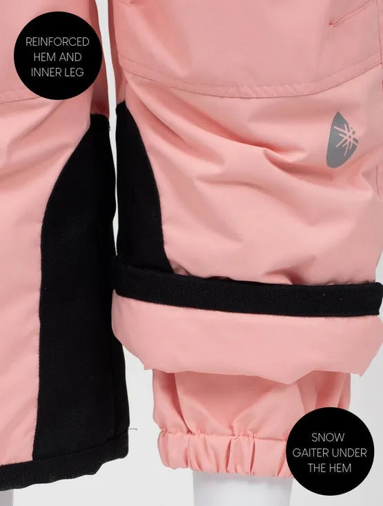 Snowrider Convertible Ski Overalls - Apricot Blush