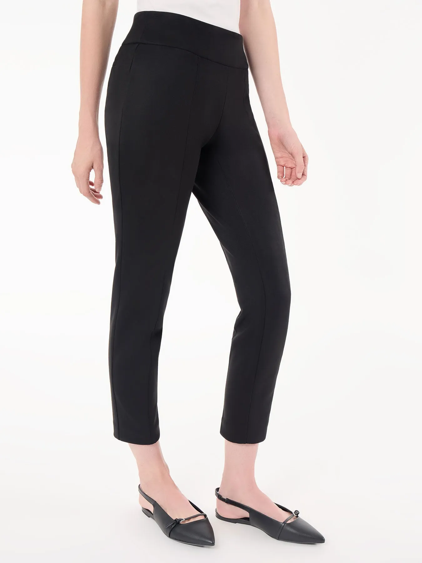 Solid Pull-On Pants, Scuba Suede