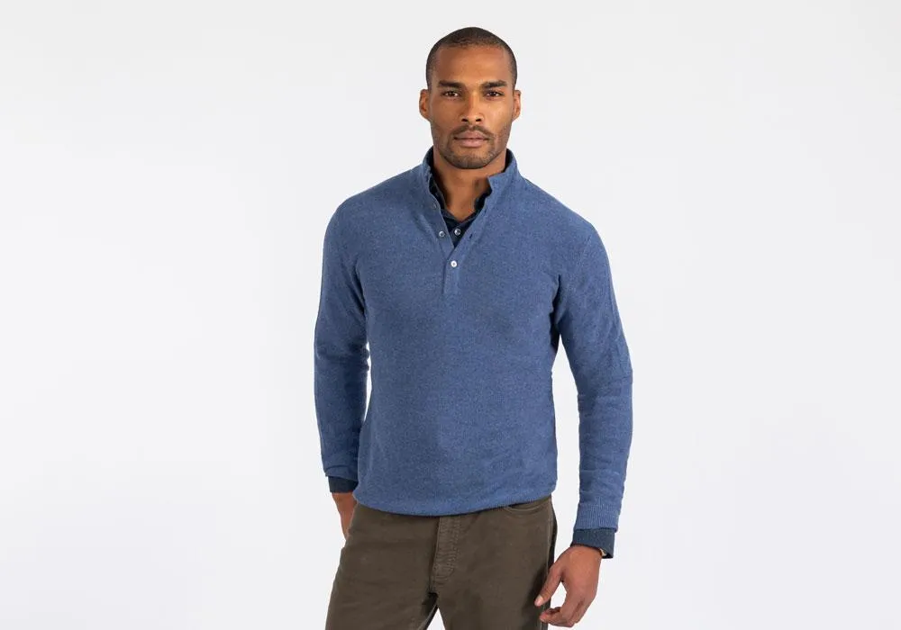 The Blue Heather Reymond Mock Henley