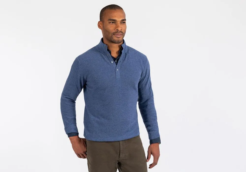 The Blue Heather Reymond Mock Henley