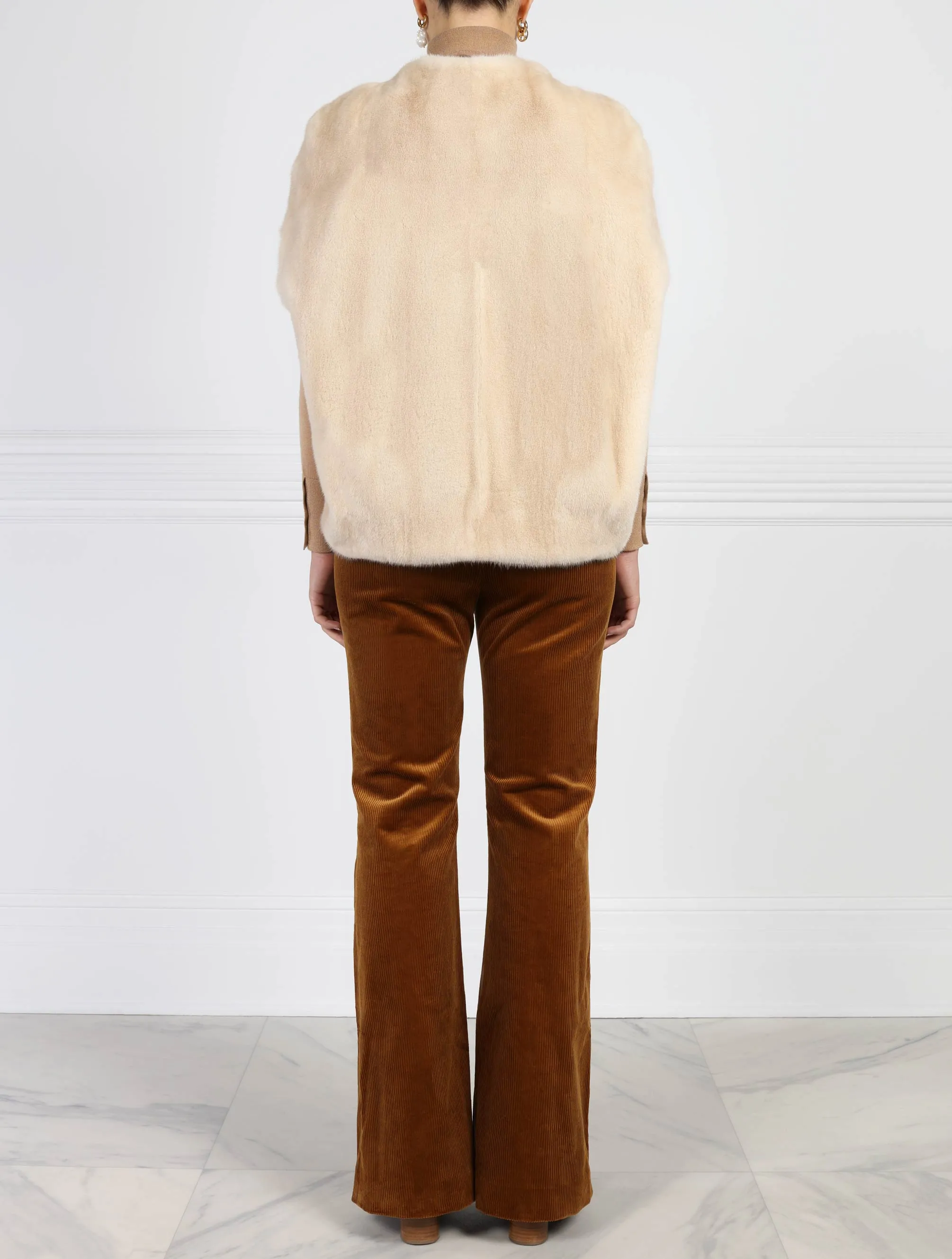 The Frances Mink Fur Cocoon Vest