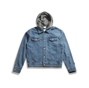 The Hooded Denim Jacket - Up to XXXL!