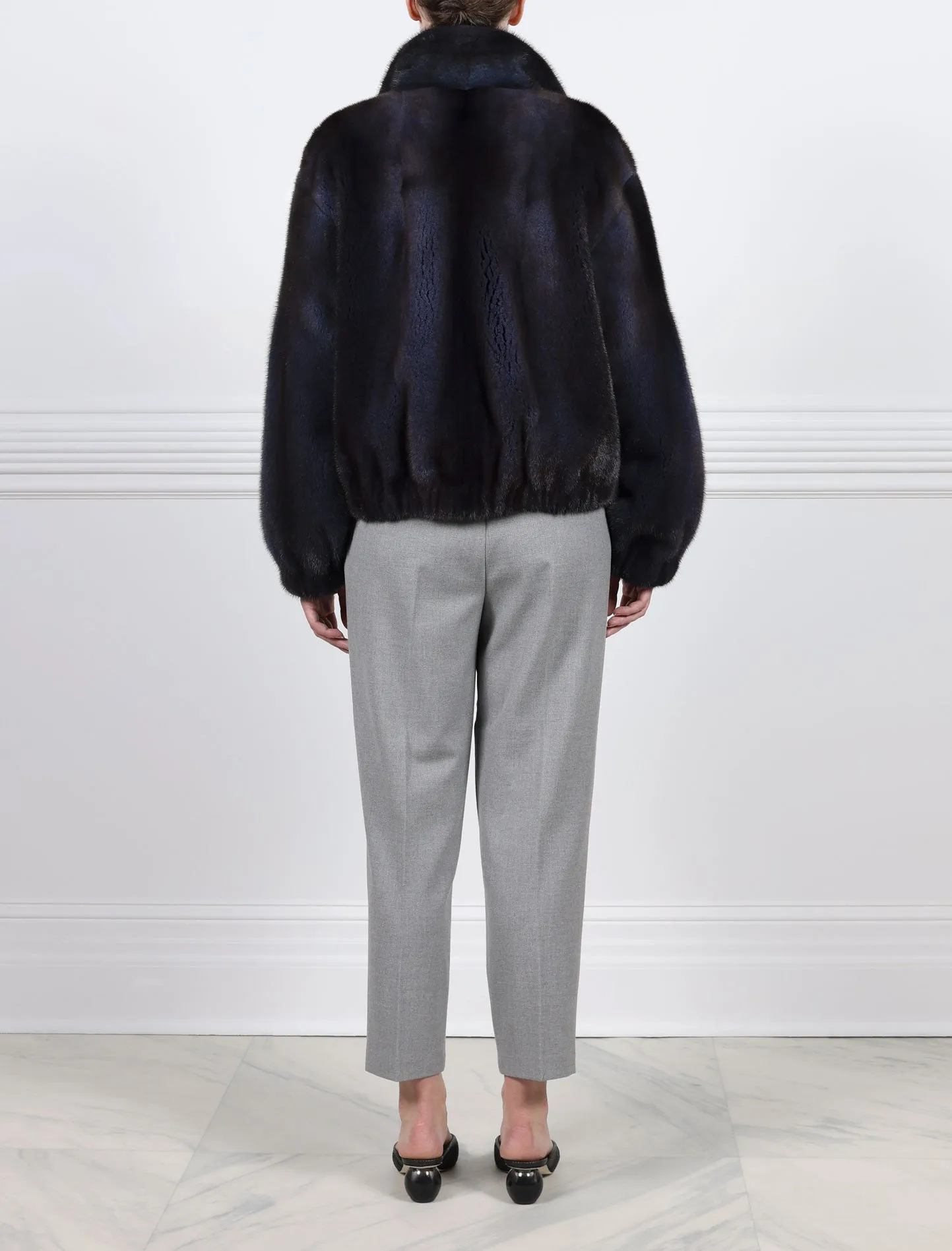 The Verdon Mink Bomber Jacket