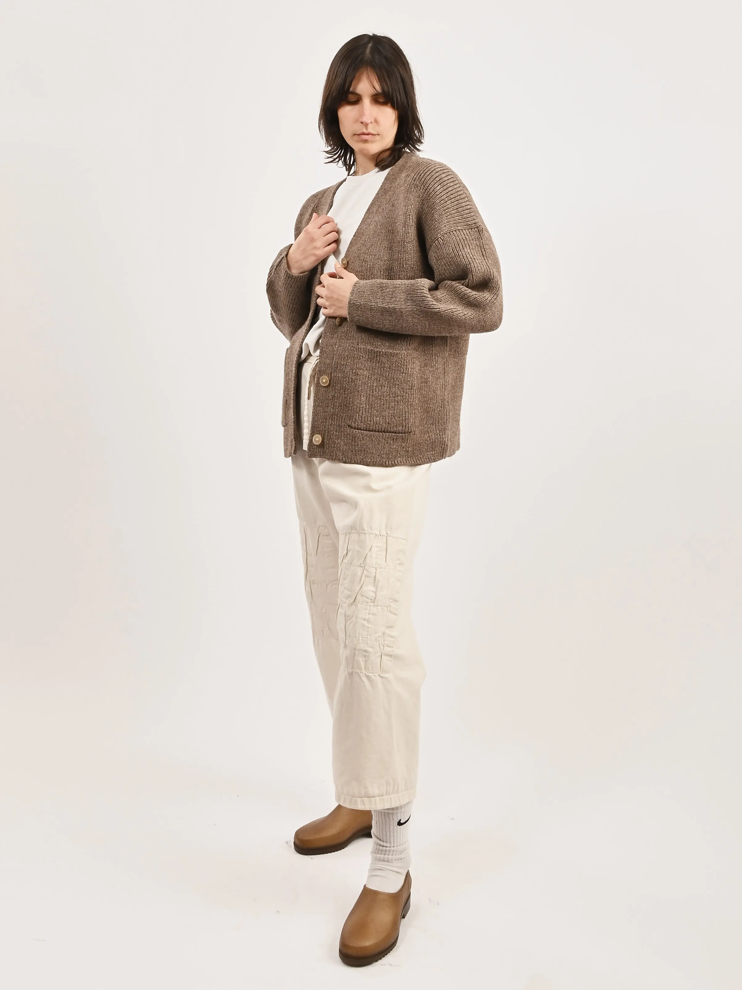 Undyed Bark Everyday Cardigan